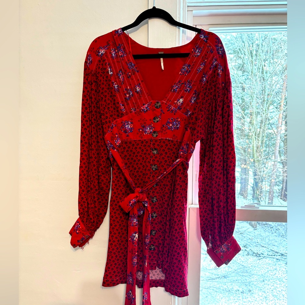 Free People Long Sleeve Mini Dresss